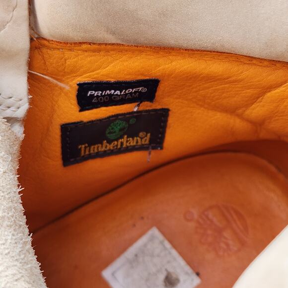Timberland Cream Leather Primaloft 400 Gram Waterproof Boots Sz 10.5W Men Like N